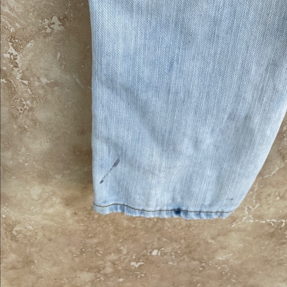 Watson Blue Jeans Size 36 Skull Patch Distressed Punk Slogan Graphic Denim - Picture 7 of 16